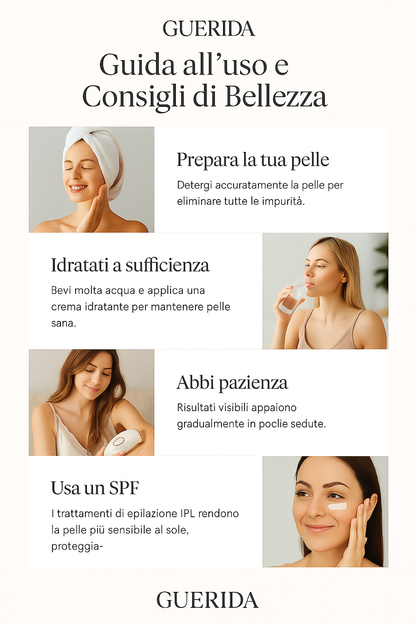 Epilatore a Luce Pulsata, Modello Bianco
